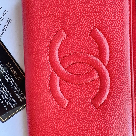 Chanel Caviar Interlocking CC Logo Timeless Continental Wallet Red - Picture 7 of 7